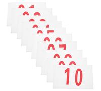 Gatuida Pettorali da Gara in Poliestere e Cotone 10 Pezzi Numeri 01-10, Pettorine Numerate per Atletica e Competizioni Sportive, Accessori per Eventi e Corse all’Aperto