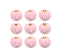 Gatuida Pezzi Ciondolo Palla Di Pelo Pelliccia Orecchini Falso Orecchino Bracciale Per Charm Calzante Ciondoli Per Gioielli Pendenti Per La Produzione Di Gioielli Pom Appeso Rosa