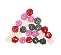 Gatuida Pezzi Sepak Takraw Palla di salice Nozze Decorazioni Palline di Vimini Rattan Rosso Decorazione Natalizia Palline Decorative Giocattolo di Coniglio Palline di Vimini in Rattan