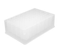 Gatuida Piastra a pozzetti profondi trasparente da 96 pozzetti da 5 pezzi: design a fondo tondo con quadrati da 2,2 ml per l'estrazione e lo stoccaggio di campioni per l'automazione di