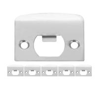 Gatuida Piastra di Battuta in Acciaio Inox 6 Pezzi per Catenaccio Porta, Kit Rinforzo Porte Garage, Piastra Copertura Foro per Sicurezza e Privacy Porte D’ingresso