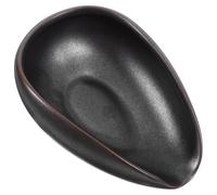 Gatuida Piatto Dosatore in Ceramica Nero per Chicchi di Caffè e Foglie di Tè, Vassoio Multifunzione Elegante Forma Unica Accanto alla Macchina da Caffè