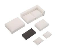 Gatuida Piccolo divano: set di mobili in miniatura in scala 1:20 per casa delle bambole - di divano e poltrona - piccolo realizzato artigianalmente per la decorazione della scena e il gioco