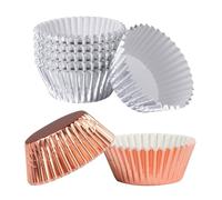 Gatuida Pirottini Anti-perdita 200 Carta in Cupcake Alluminio per Pezzi Spesso Rivestimento Resistenti per Shower e Stand Gastronomici