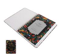 Gatuida Planner con Spirale e Elastico Agenda Settimanale e Mensile con Calendario Integrato Quaderno Floral per Appunti Organizzatore Accademico Multifunzionale con Copertina Fiori