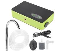 Gatuida Pompa di Ossigeno Portatile per Pesca Tre in uno Ricarica a Induzione Assorbitore d'Acqua Compatto Verde Luce LED per Aerazione e Miscelazione Esca