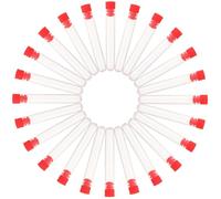 Gatuida Porta Aghi per Cucire a Mano in Plastica Resistente 30 Tubi Tappo Rosso 12x75mm Contenitore Salvaspazio per Aghi, Organizer Portautensili da Cucito Multifunzionale per Uso