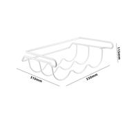 Gatuida Porta Bottiglie Frigo in Ferro Bianco Organizer per Lattine e Birre Ripiano Sospeso per Frigorifero Resistente e Antiruggine per Cucina e Bar