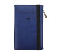 Gatuida Porta Carte Protettivo in PU con Chiusura Zip Custodia per Documenti da Viaggio e Carte d Identità Leggero e Resistente Design Antismarrimento per Ufficio e Viaggi