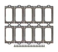Gatuida Porta Etichette per Cassetti Vintage in Ferro Anticato, Cornice per Etichette in Metallo da 12 Pezzi con Maniglia Ergonomica, Adatto per Ufficio, Biblioteca e Contenitori