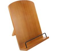 Gatuida Porta libri di cucina in legno rustico con barra, 30x23 cm. | Supporto regolabile per libri in legno resistente, adatto per libri di ricette, menù, documenti e tablet, ideale per bar e