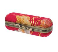 Gatuida Porta rossetto floreale con specchio, mini contenitore per lucidalabbra da borsa, astuccio per trucco estetico per gioielli da donna, cosmetici, bigiotteria