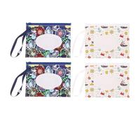 Gatuida Porta Salviette da Viaggio per 4 Pezzi Cerniera Ermetica, Sacchetti Riutilizzabili in Eva per Salviette Umidificate Ragazzo Ragazza, Custodia Portatile per Cambio Pannolino,