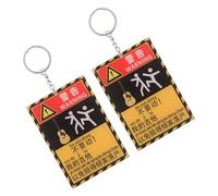 Gatuida Portachiavi Musicista 2 Pezzi a Forma di Mini Chitarra Acustica in Plastica Resistente Scritta “non Toccare la Chitarra” - Accessori Divertenti per Amanti della Musica e Gadget