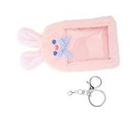 Gatuida Portachiavi Porta Carte Di Credito in Peluche: Porta Carte D'identità Portatile A Forma Di Coniglio Dei Cartoni Animati, Porta Foto, Protezione Per Carte D'identità E