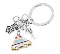 Gatuida Portachiavi Tema Polizia in Resistente Ciondolo Distintivo per Chiavi Auto e Casa Accessorio Originale e Regalo per Colleghi e Amiche Poliziotte