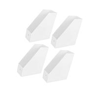 Gatuida Portadocumenti Verticale in Plastica Opaca Bianca 9x24x27 Cm, Organizer da Scrivania Multiuso 2 Pezzi per Ufficio e Casa, Portafile e Portariviste per Documenti e Cartelle