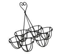 Gatuida Portauova Creativo in Ferro Nero a 6 Fori, Portauova da Cucina Robusto e Portatile Design a Borsa, Organizer Pratico per Conservazione ed Esposizione Uova in Casa e Mensa