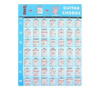Gatuida Poster Tabella degli Accordi per Chitarra Autoadesivo, Grafico Murale per Principianti Riferimento Teorico Musicale, Poster Pratica Strumenti Musicali da Parete Colorato