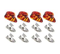 Gatuida Proteggi Dita per Chitarra in Acciaio Inox Regolabile Plettri per Pollice e Dita Resistenti Set Leggero e Riutilizzabile per Chitarristi e Principianti Accessori per Suono