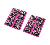 Gatuida Puzzle Di Districamento in Filo Metallico 8 Pezzi, Rompicapo Portatile Per Bambini e Adulti, Mini Gioco Da Viaggio Per Esercitare Concentrazione e Pensiero Creativo