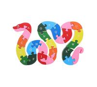 Gatuida Puzzle di Legno Irregolare Serpente per Gioco Educativo di Lettere e Numeri Blocchi Resistente per Sviluppo Linguistico e Apprendimento Attivo Regalo per Piccoli
