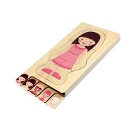 Gatuida Puzzle Educativo Legno Sulla Costituzione Del Corpo Adatto per Bambine e Anni Su Sviluppa Capacità Cognitive e Coordinazione Mano Occhio
