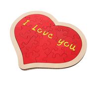 Gatuida Puzzle Forma Di Cuore in Legno Rosso Puzzle Romantico Per Festa Romantica Per Matrimonio Decorazione Artigianale