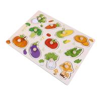 Gatuida Puzzle in Legno Per Bambini Piccoli, Giocattolo Educativo Creativo Pomelli, Set Di Puzzle Frutta e Verdura Per Apprendimento Precoce e Gioco Genitore-figlio