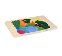 Gatuida Puzzle in Legno per Strati con Animali Cartoon Colorati Educativo Montessori per Sviluppo Coordinazione e Riconoscimento Colori Sicuro e Durevole per Età Prescolare