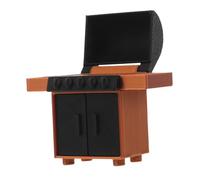 Gatuida Rack di barbecue modello mini accessori da cucina Mobili da giardino in miniatura barbecue per casa delle bambole griglia per barbecue mini casa mini griglia a carbone plastica