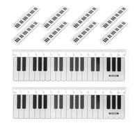 Gatuida Righello Dritto in Plastica Trasparente 15 CM per Studenti - Set da 10 Pezzi Scala Musicale per Tastiera di Pianoforte - Strumento di Misurazione Multiuso per Aule Scolastiche e