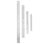 Gatuida Righello in metallo da 4 pezzi: 15/20/30/40 cm in acciaio inossidabile, scala metrica imperiale, righello dritto, strumento per studenti, lezioni di disegno tecnico in classe