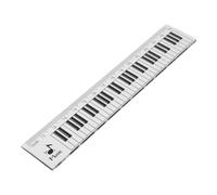 Gatuida Righello Trasparente con Design Tastiera Pianoforte Strumento di Misura e Disegno per Studenti Righello Precisione Geometria per Cancelleria Scolastica