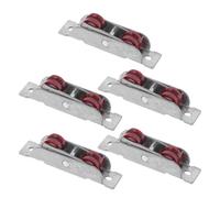 Gatuida Rulli di Ricambio per Porte Scorrevoli in Acciaio Inossidabile 88 Tipo, Ruote Doppie Concave da 16 Mm per Armadi, Finestre e Mobili, Set da 5 Pezzi, per Porte Scorrevoli da