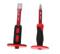 Gatuida Scalpelli Da Demolizione Con Paramano Ergonomico Acciaio Cromo Vanadio Resistente Scalpelli Per Incisione e Lavorazione Protezione Antiscivolo e Assorbimento Urti Per Uso Edile