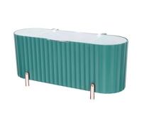 Gatuida Scatola per Cosmetici Multi-griglia Trasparente Coperchio, Organizer per Dischetti di Cotone e Cotton Fioc, Contenitore Porta Accessori Trucco Domestico Verde