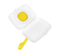 Gatuida Scatola per salviette umidificate portatili in uscita per la bocca e le mani salviette per neonati salviettine umidificate pulire contenitori caso di tessuto bagnato Yellow