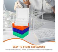 Gatuida Scatola per Vetrini da Microscopio in Plastica Custodia per la Conservazione di 25 Campioni Portacampioni da Laboratorio per Istologia e Ricerca Medica Accesso Rapido e