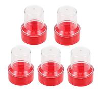 Gatuida Scatola Porta Sigilli Rosso con Coperchio Trasparente Custodia Multifunzionale per Stampanti e USB Organizer Cancelleria con Scomparti Pratici per Ufficio e Casa