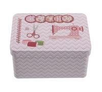 Gatuida Scatola Portaoggetti per Filo da Cucito in Metallo con Coperchio Ribaltabile, Organizer Compatto e Portatile per Accessori da Cucito, Contenitore Piccolo in Latta per Casa e Viaggi