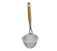 Gatuida Scolapasta in Acciaio con Manico in Legno Colino Fine e Resistente per Cucina Domestica e Professionale per Sospensione e Design