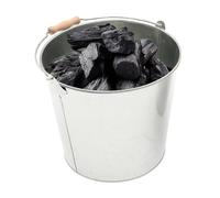 Gatuida Secchio per Cenere in Metallo da 25X20X22 CM Inceneritore Multiuso per Giardino Balcone e Templi Sfiati per Espulsione Gas Resistente alle Intemperie e Uso Domestico