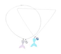 Gatuida Set 2 Pezzi Collane Ciondoli Coda Di Creatura Sfumata in Resina Leggera, Gioielli Per Donne e Ragazzo Ragazza, Accessori Per Feste a Tema e Matrimoni