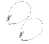 Gatuida Set 2 Pezzi Ganci per Soffitto Sospeso in Acciaio Inox con Cavi Regolabili, per Appendere Quadri, Poster e Luci, Fissaggio per Esposizioni e Uso Domestico