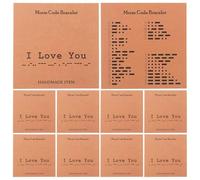 Gatuida Set 20 Schede Didattiche Codice Morse per Coppie Biglietto D’Auguri Romantico per Anniversario Fidanzata e Marito Cartolina Compatta per Apprendimento e Messaggi Speciali