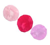 Gatuida Set 3 Cappellini da Notte Elasticizzati in Poliestere, Comodi e Traspiranti, Protezione Capelli Ampia, Colore Rosso, Design Rotondo per Dormire