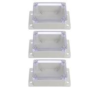 Gatuida Set 3 Scatole Elettriche Esterne Resistenti alle Intemperie con Coperchio Trasparente Scatola per Cavi in Plastica UV Contenitore Sigillato per Distribuzione Elettrica Esterna