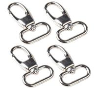 Gatuida Set 4 Pezzi Moschettoni Girevoli in Metallo Antiruggine, Ganci a Sgancio Rapido per Borse e Zaini, Chiusure Rotanti Resistenti per Tracolle e Accessori Artigianali