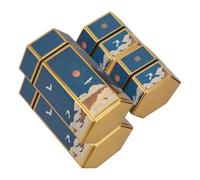 Gatuida Set 4 Pezzi Scatole di Latta per Sigarette da 50 G Portasigarette Ermetico in Metallo Coperchio Barattoli di Stoccaggio per Freschezza e Umidità Contenitori Portatili Vintage